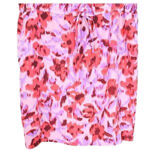 💎300 Joe Fresh Floral Pink and Purple Skirt